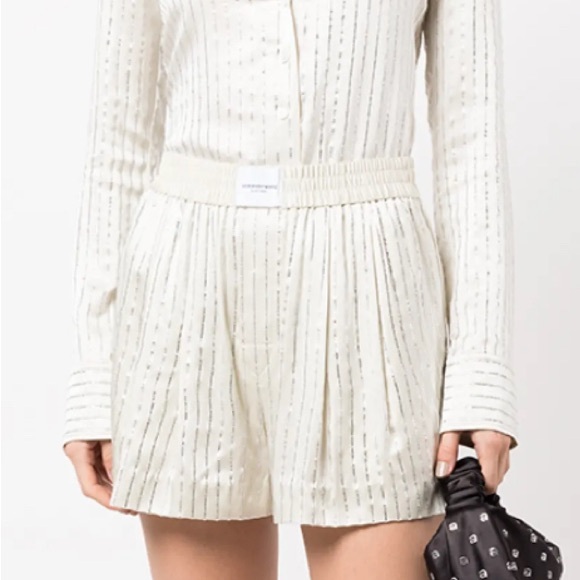 Alexander Wang Cream Ribbed Button Down Shirt - Picture 5 of 7